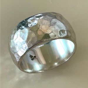 Silpada sterling silver hammered ring size 8